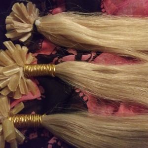 New U tipped Remy hair 140 strands.